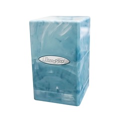 Ultra Pro Deck Box: Marble Satin Tower - Light Blue and White